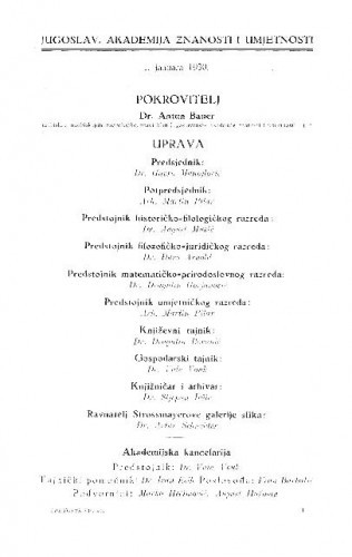 [Službeni dijelovi i izvještaji]