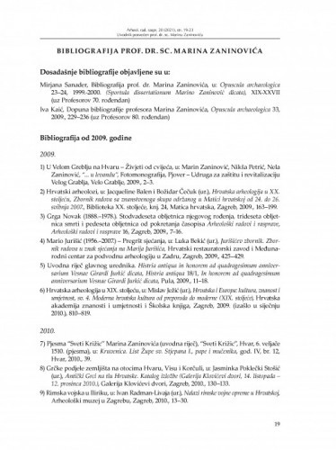 Bibliografija prof. dr. sc. Marina Zaninovića