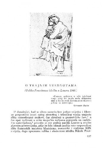 O trajnim vrednotama : velika Poussinova izložba u Louvru 1960. / Lj. B.