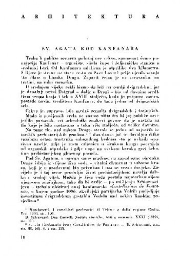 Sv. Agata kod Kanfanara / Branko Fučić
