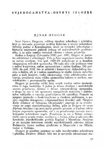 Ejnar Dyggve / Kruno Prijatelj
