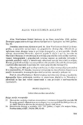 Alica Wertheimer-Baletić