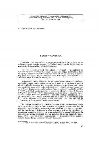 Lanosovićev kroničar / Paškal Cvekan