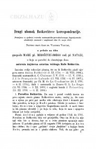 Drugi ulomak Boškovićeve korespondencije / V. Varićak