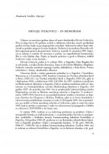 Hrvoju Ivekoviću : in memoriam