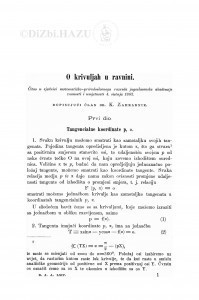 O krivuljah u ravnini / K. Zahradnik