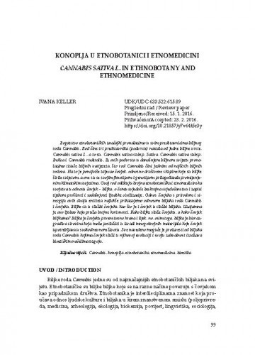Konoplja u etnobotanici i etnomedicini / Ivana Keller