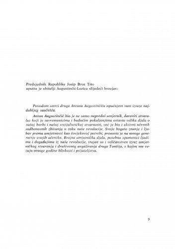 Titovo saučešće obitelji Augustinčić-Lozica