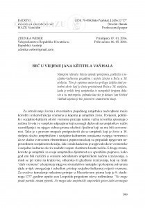 Beč u vrijeme Jana Křtitela Vaňhala / Zdenka Weber