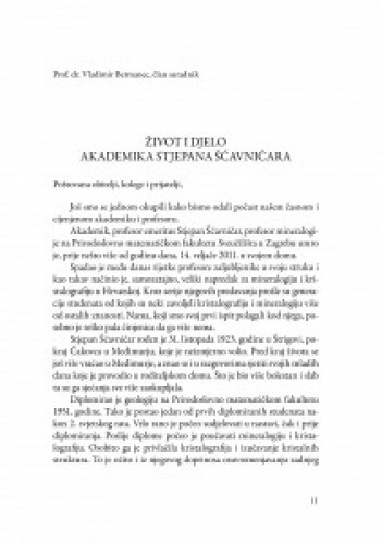 Život i djelo akademika Stjepana Šćavničara / Vladimir Bermanec