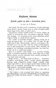 Kritički pogled na djela o slavenskom pravu : [književna obznana] / J. Hanel