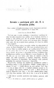 Rečenice s participom pret. akt. II. u hrvatskom jeziku / A. Musić