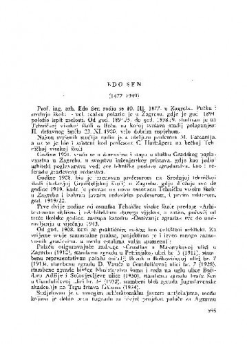 Edo Šen : (1877-1949) : [nekrolog] / J. Denzler