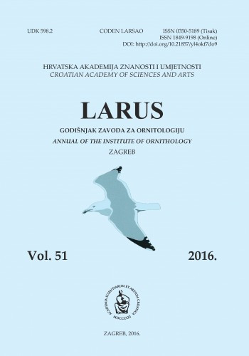 Larus : godišnjak Zavoda za ornitologiju Hrvatske akademije znanosti i umjetnosti