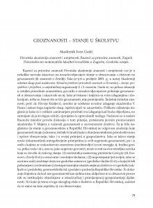 Geoznanosti - stanje u školstvu / Ivan Gušić