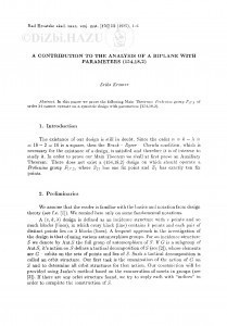 A contribution to the analysis of a biplane with parameters (154, 18, 2) / E. Kramer