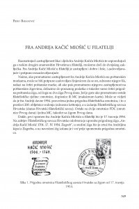 Fra Andrija Kačić Miošić u filateliji / Pjero Baranović