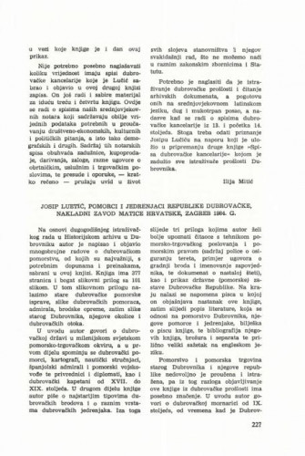 Pomorci i jedrenjaci Republike Dubrovačke, Josip Lučić, Zagreb, 1984. / Josip Luetić