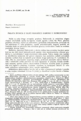 Palata Bunića u ulici Marojice Kaboge u Dubrovniku / Duško Živanović