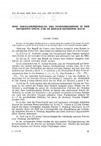 Eine Verallgemeinerung des Potenzbegriffes in der isotropen Ebene und im einfach isotropen Raum / D. Palman