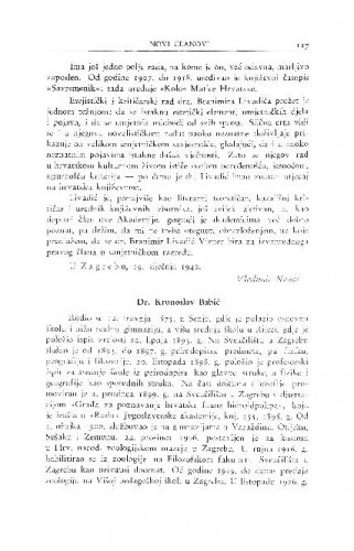 Dr. Krunoslav Babić / A. Gavazzi i F. Tućan