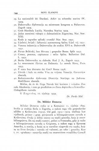 Dr. Milislav Demerac / V. Vouk