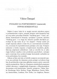 Pogledi na postmodernu (nastavak) : otpor horizontali / Viktor Žmegač