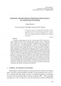 Supekov odnos prema pojedinim pravcima u suvremenoj filozofiji / Bojan Marotti