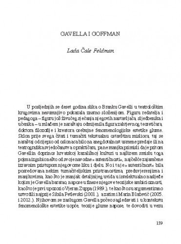 Gavella i Goffman / Lada Čale Feldman