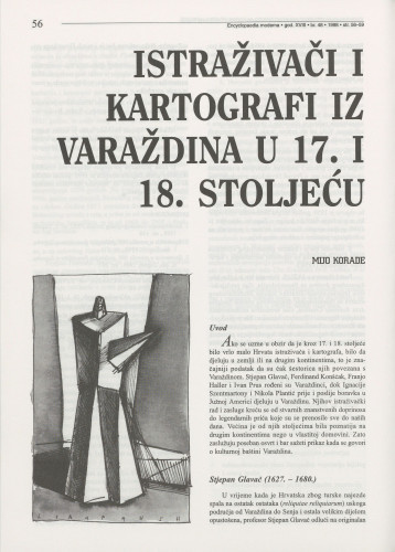 Istraživači i kartografi iz Varaždina u 17. i 18. stoljeću / Mijo Korade