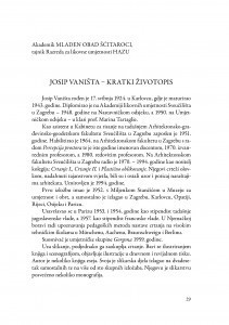 Josip Vaništa - kratki životopis / Mladen Obad Šćitaroci