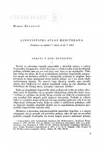Lingvistički atlas Mediterana / M. Deanović