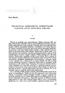 Franatica Sorkočević, dubrovački pjesnik XVIII stoljeća (1706-1771) / N. Beritić