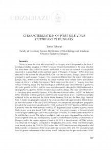 Characterization of West Nile virus outbreaks in Hungary : [summary] / Tamás Bakonyi