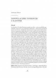 Depopulacijske tendencije u Slavoniji / Anđelko Akrap