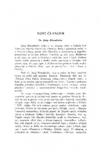 Dr. Josip Bösendorfer / F. Šišić