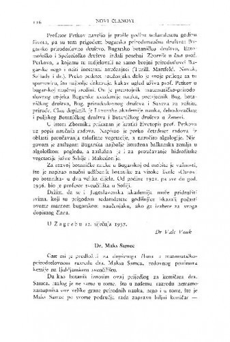 Dr. Maks Samec / V. Vouk