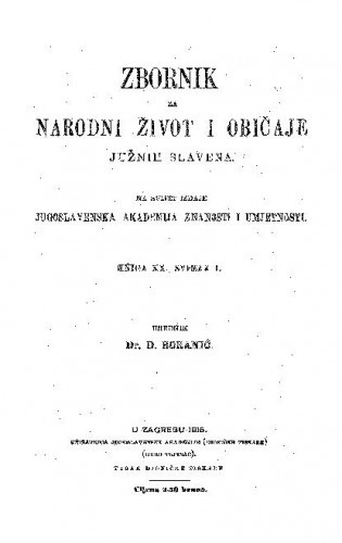 Knj. 20. (1915) / urednik D. Boranić