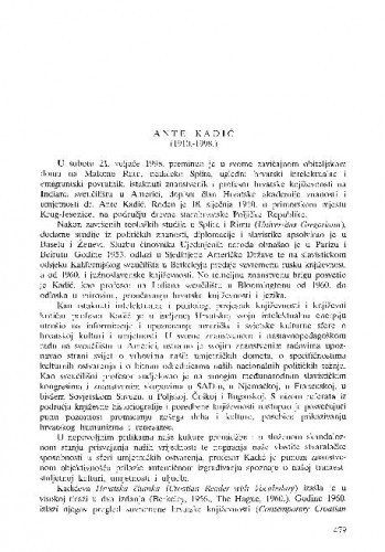 Ante Kadić (1910.-1998.) / Nedjeljko Mihanović