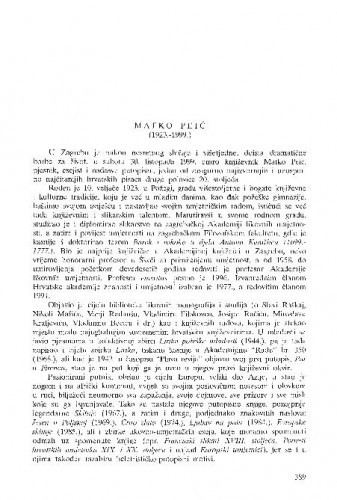 Matko Peić (1923.-1999.) / Dubravko Jelčić