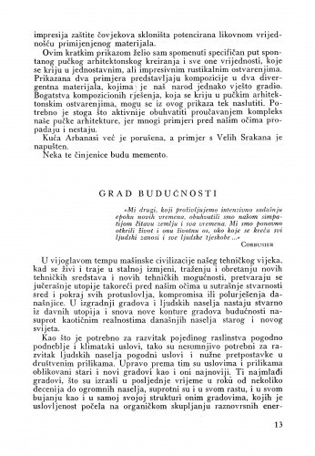 Grad budućnosti ; Corbusierov mali rječnik / Lj. B.