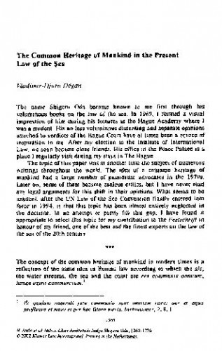 The Common Heritage of Mankind in the Present Law of the Sea / Vladimir-Djuro Degan