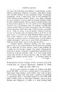 Grammatica della lingua serbo-croata (illirica) compilata da Pietro Budmani. Fasciclo II. Viena 1867 : [književna obznana] / Đ. Daničić