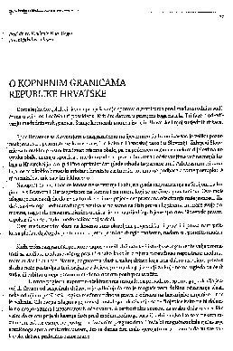 O kopnenim granicama Republike Hrvatske / Vladimir-Đuro Degan