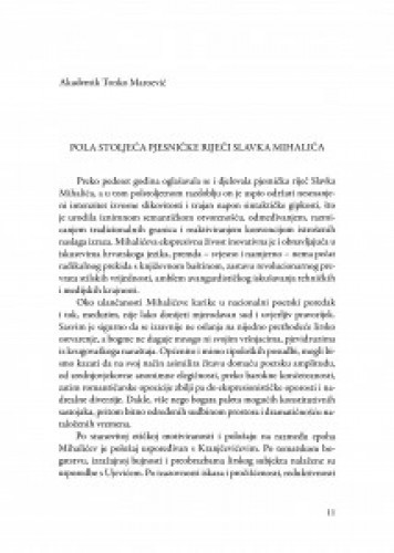 Pola stoljeća pjesničke riječi Slavka Mihalića / Tonko Maroević
