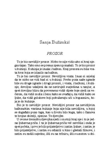 Prozor / Sanja Bužimkić