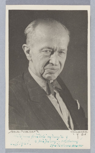 Fotoportret K. Hübschmanna s vlastoručnom posvetom Franji Kogoju