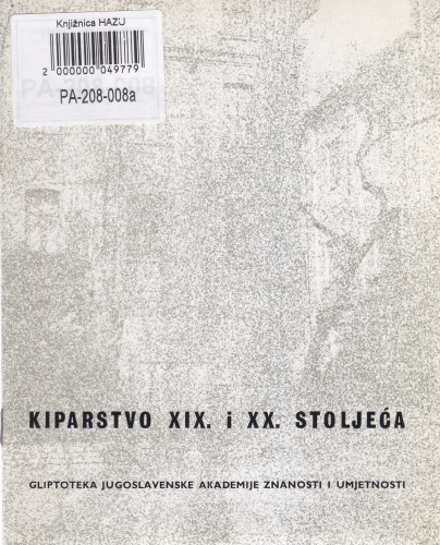 Kiparstvo Hrvatske XIX. i XX. stoljeća u Gliptoteci, Gliptoteka Jugoslavenske akademije znanosti i umjetnosti, Zagreb, 1974. / Ana Adamec