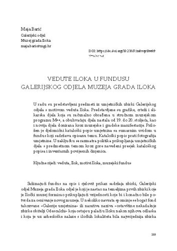 Vedute Iloka u fundusu Galerijskog odjela Muzeja grada Iloka / Maja Barić