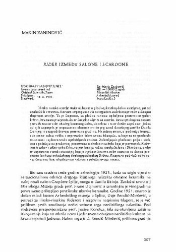 Rider između Salone i Scradone / Marin Zaninović